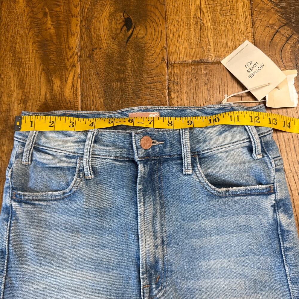 Mother The Hustle Ankle Fray Raw Hem Stretch Jeans Women's Size 25 High Rise - Picture 2 of 9